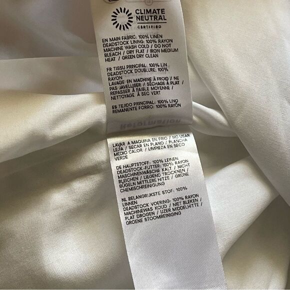 NEW Reformation Coucou Linen Midi Dress White Classic Pleated Size 6 - Picture 8 of 11